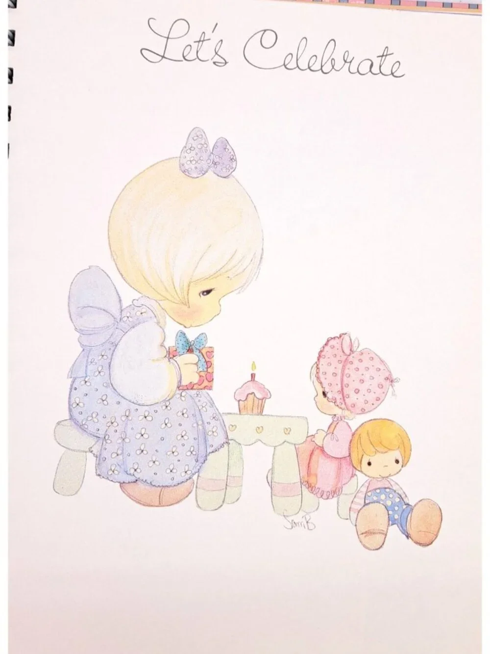 Vintage The Precious Moments Cookbook Spiral-Bound 1988 Enesco Recipes Artwork